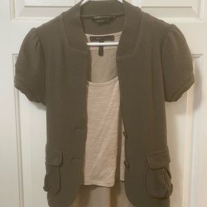 Two-Piece Brown Shirt And Shrug - BCBG Maxazria
